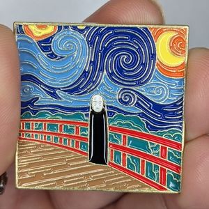 🌺 3/$15 🌺 Spirited Away Studio Ghibli + Van Gogh Lovers pin